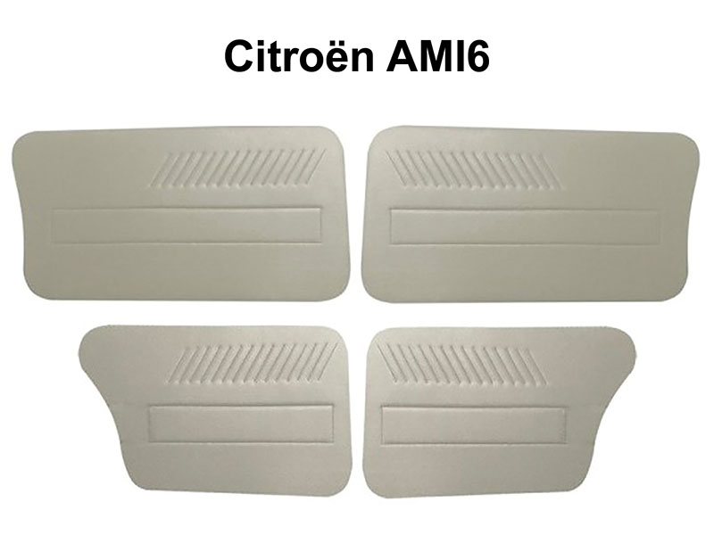 Türverkleidung AMI6 (4 Stück). Farbe: Kunstleder grau. Passend für Citroen AMI6,