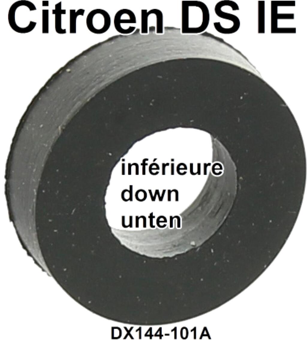 Einspritzdüsengummi unten (kleines Gummi), passend für Citroen DS21 IE + DS23 IE. Abmessung: 7,4 x 14,6 x 4,5mm. Or. Nr. DX144101A