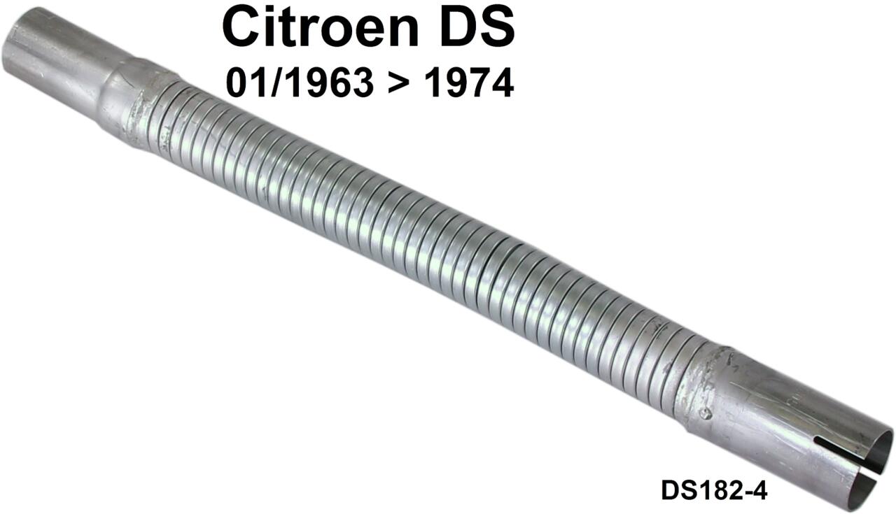 DS ab 63, Flexrohr (flexibles Verbindungsrohr), verbaut zwischen Krümmerrohr und Vorschalldämpfer. Passend für Citroen DS