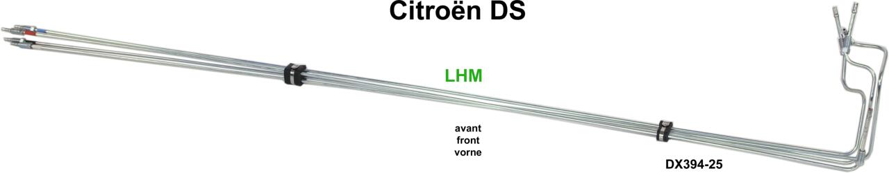 Hydraulikleitungsbündel vorne. Hydrauliksystem LHM. Passend für Citroen DS, mit geteilten Hydraulikleitungsbündel