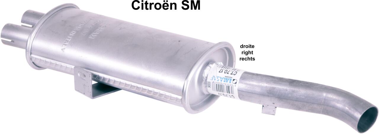 SM, Endschalldämpfer rechts, passend für Citroen SM.