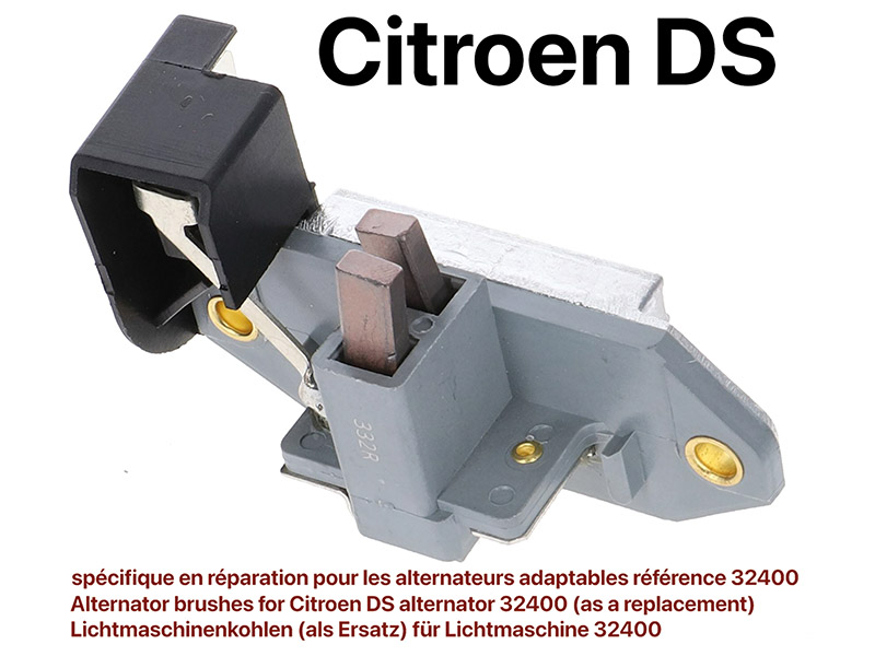 Lichtmaschinenkohlen für Citroen DS Lichtmaschine 32400 (als Ersatz, falls die Kohlen verschlissen sind)