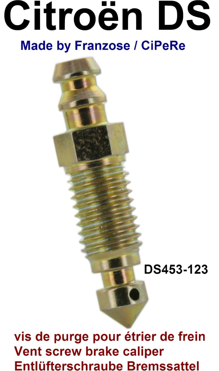 Entlüfterschraube für den Bremssattel. Passend für Citroen DS. Gwinde: M9x1,25. Or. Nr. DS453-123