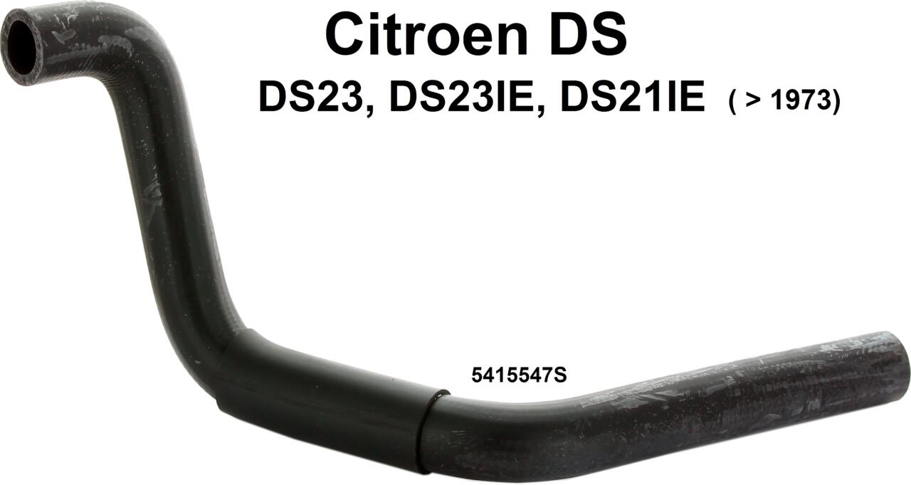 Kühlerschlauch (Wasserschlauch), für den Anschluss am Kühler Ausgleichsbehälter. Passend für Citroen DS 21 IE, DS 23 IE + DS 23