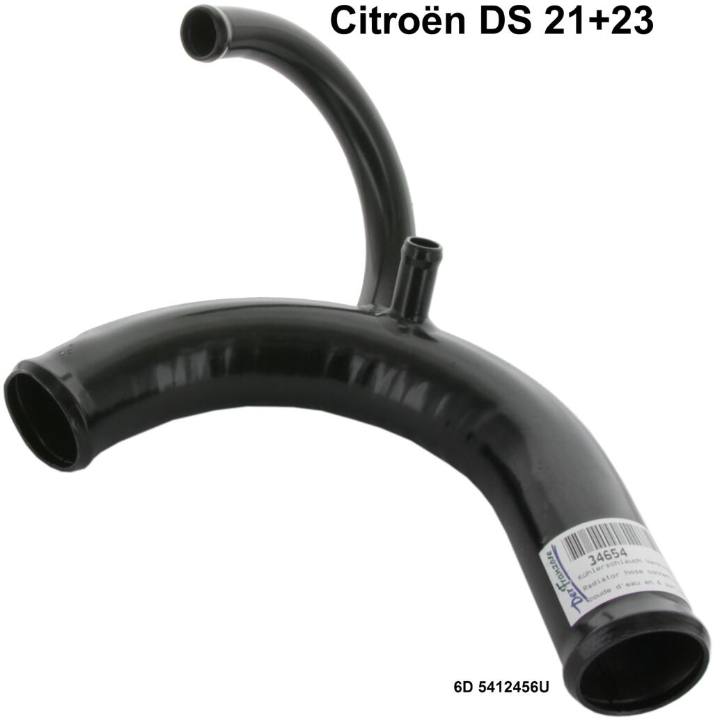 Kühlerschlauch Verbindungsrohr, mit 2 zusätzlichen Anschlüssen (gesamt 4 Anschlüsse). Passend für Citroen DS