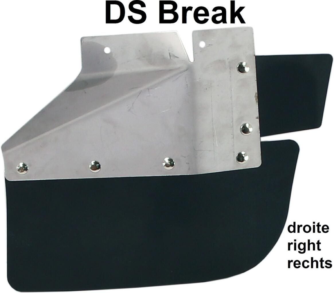 Schmutzfänger hinten rechts (incl. Befestigung aus Edelstahl). Passend für Citroen DS Break.