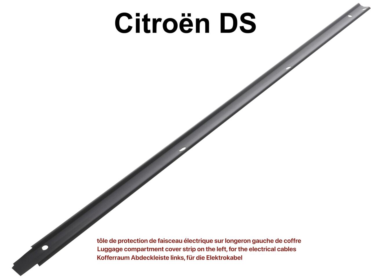 Kofferraum Abdeckleiste links, für die Elektrokabel. Passend für Citroen DS Limousine.