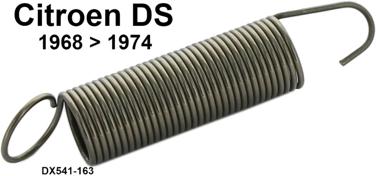 Feder für die lenkbaren Zusatzscheinwerfer (zwischen Umlenkhebel der Lenkbewegung und Frischlufteinlass vorne). Passend für Citroen DS
