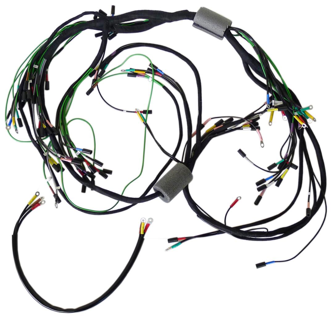 Hauptkabelbaum. Batterie links. 3 Relais. 8 Sicherungen (Exportversion). Passend für Citroen ID (DY-DL-DE), von Baujahr 09/1965 bis 09/1966