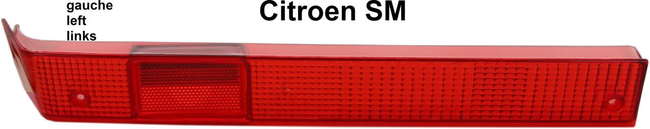 SM, Rücklichtkappe links. Farbe: rot. Passend für Citroen SM.