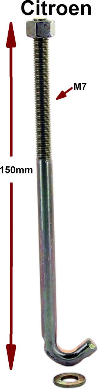 Batteriehaltehaken, 150mm lang. M7 Verschraubung. Passend für Citroen DS + HY.