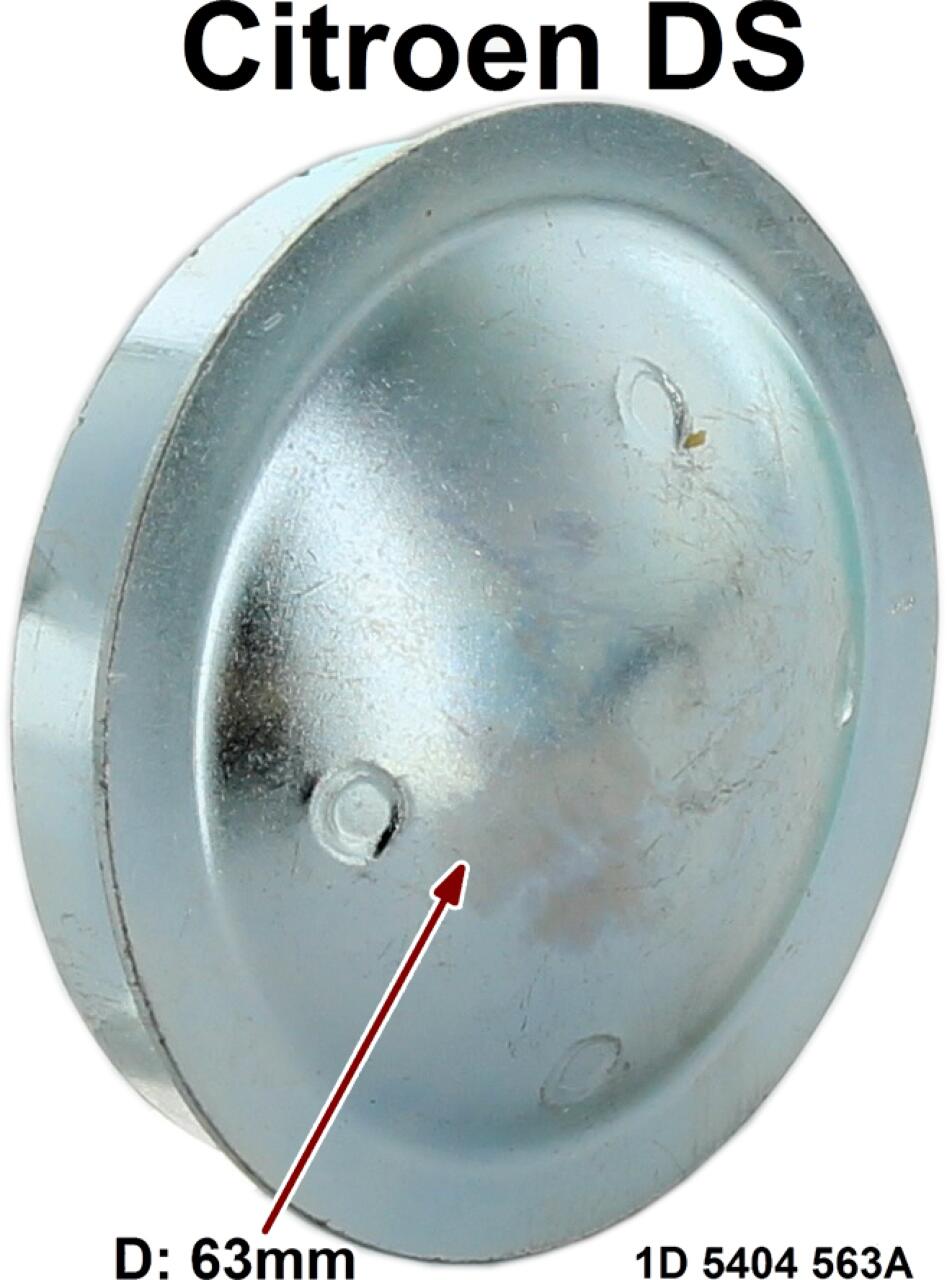 Verschlußkappe aus Metall (Fettkappe). Diese Kappe ist von innen, auf dem hinteren Schwingarm montiert (für das Radlager). Durchmesser: 63mm