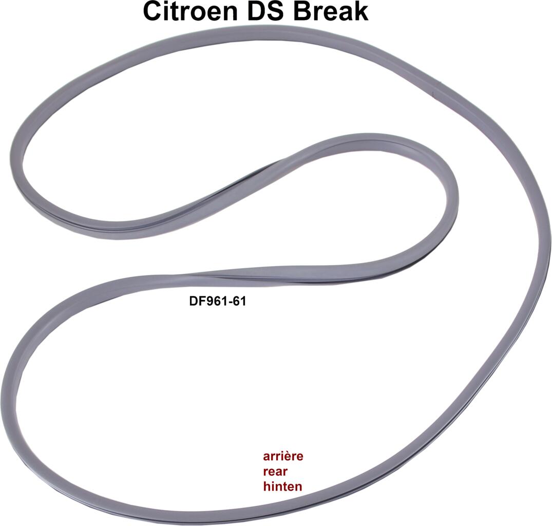 Heckscheibendichtung. Farbe: grau. Passend für Citroen DS Break. Or. Nr. DJF961-61
