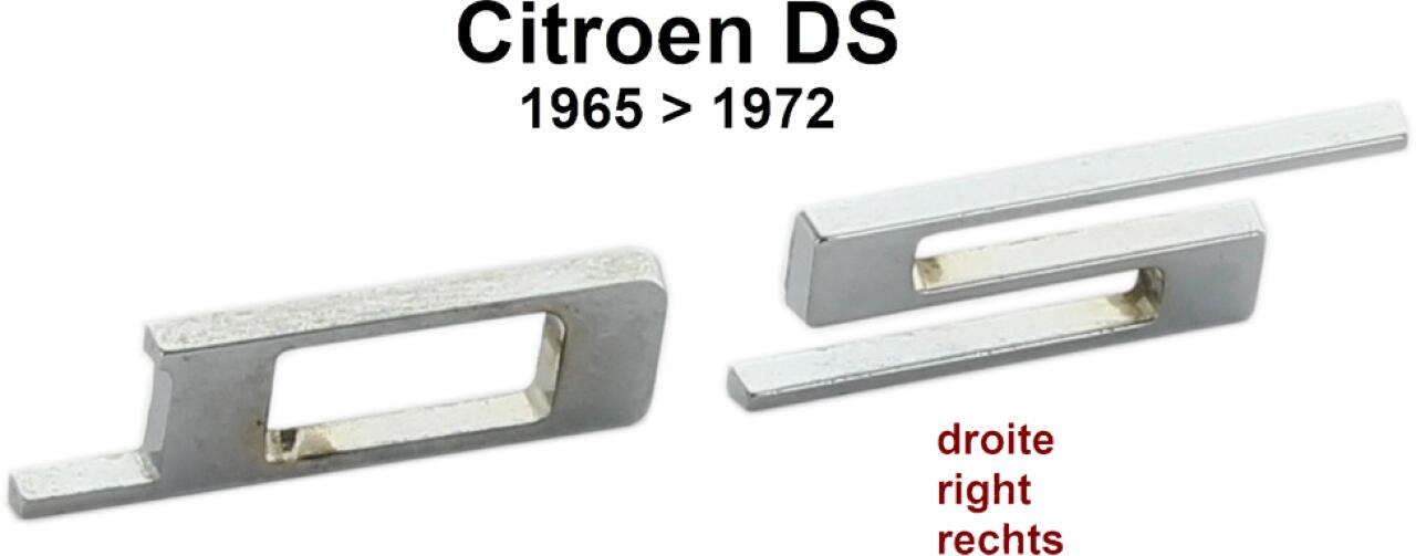 Emblem "DS", aus Metall, für die C-Säule rechts. Passend für Citroen DS.