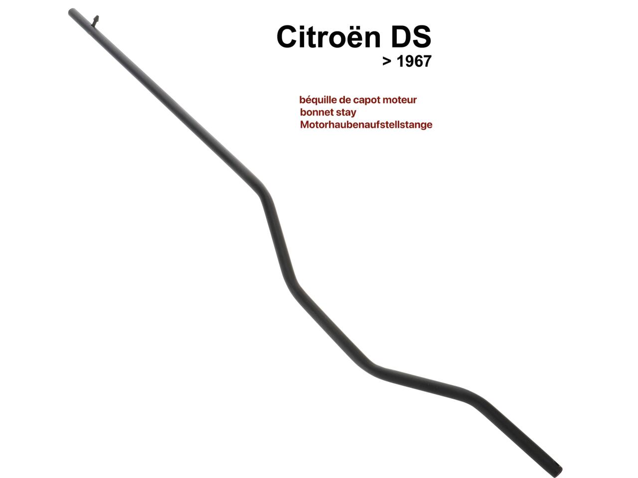 Motorhaube Aufstellstange. Passend für Citroen DS, bis Baujahr 1967 (alte Front).