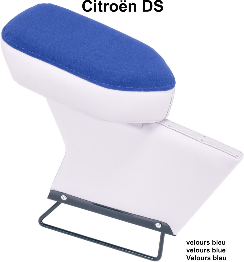 Mittelarmlehne, passend für Citroen DS. Velour dunkelblau.