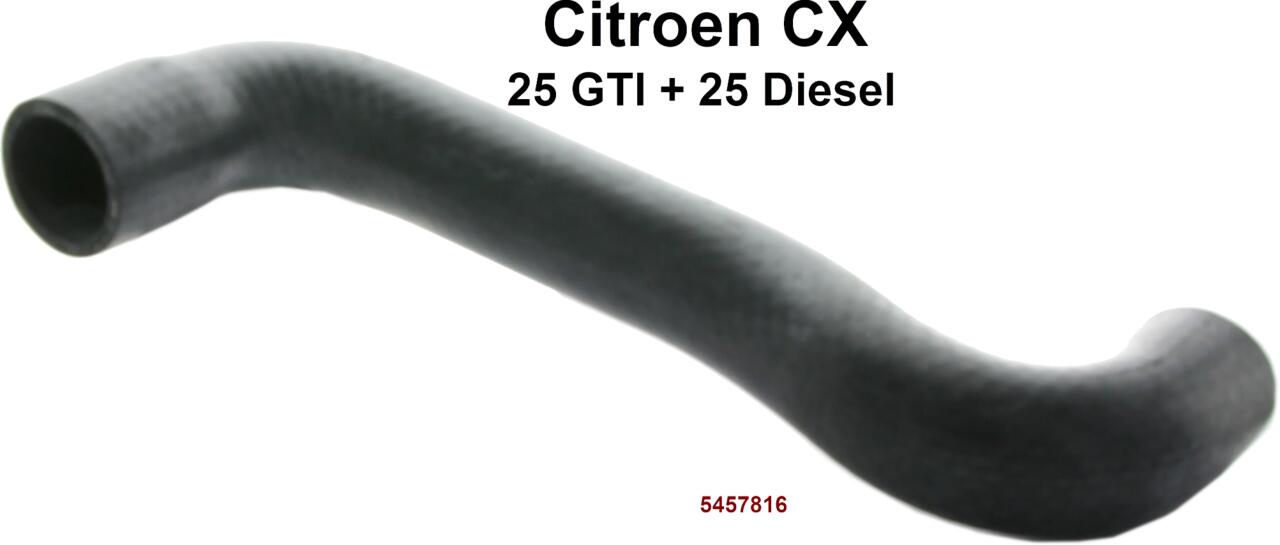 CX, Kühlerschlauch oben. Passend für Citroen CX 25 GTI + CX 25D (Diesel). Or. Nr. 5457816