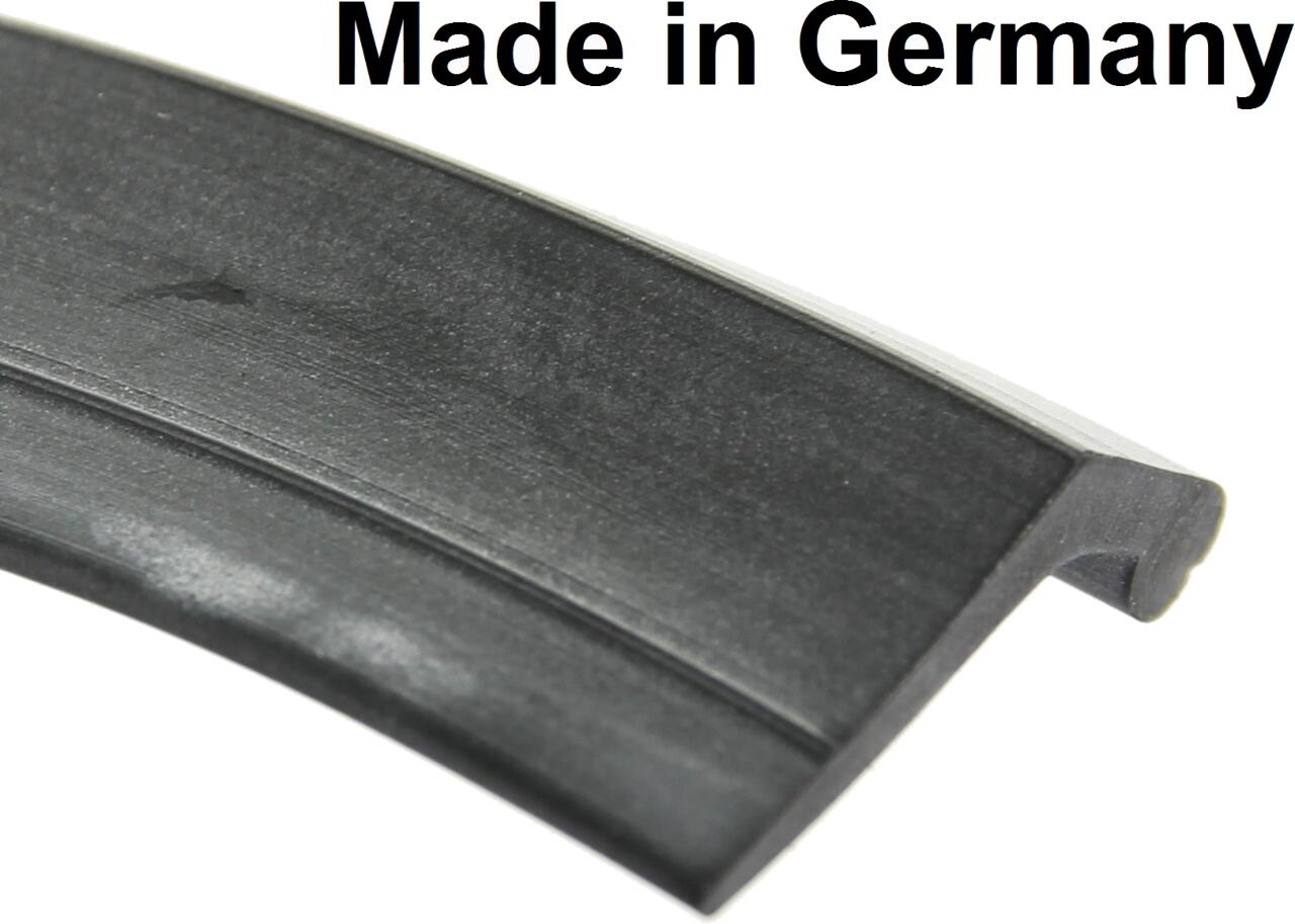 Gummidichtungsprofil stärker gekrümmt. Wir lassen dieses Gummiprofil in Deutschland anfertigen