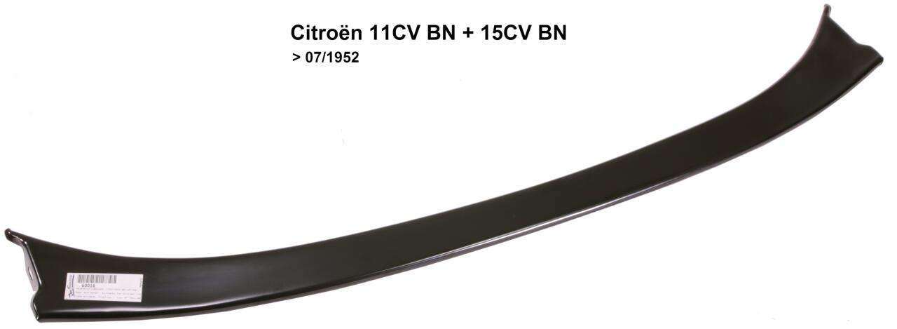 Heckabschlußblech, passend für Citroen 11CV BN + 15CV BN, bis Baujahr 07/1952. Länge: 1010mm. Or. Nr.298591