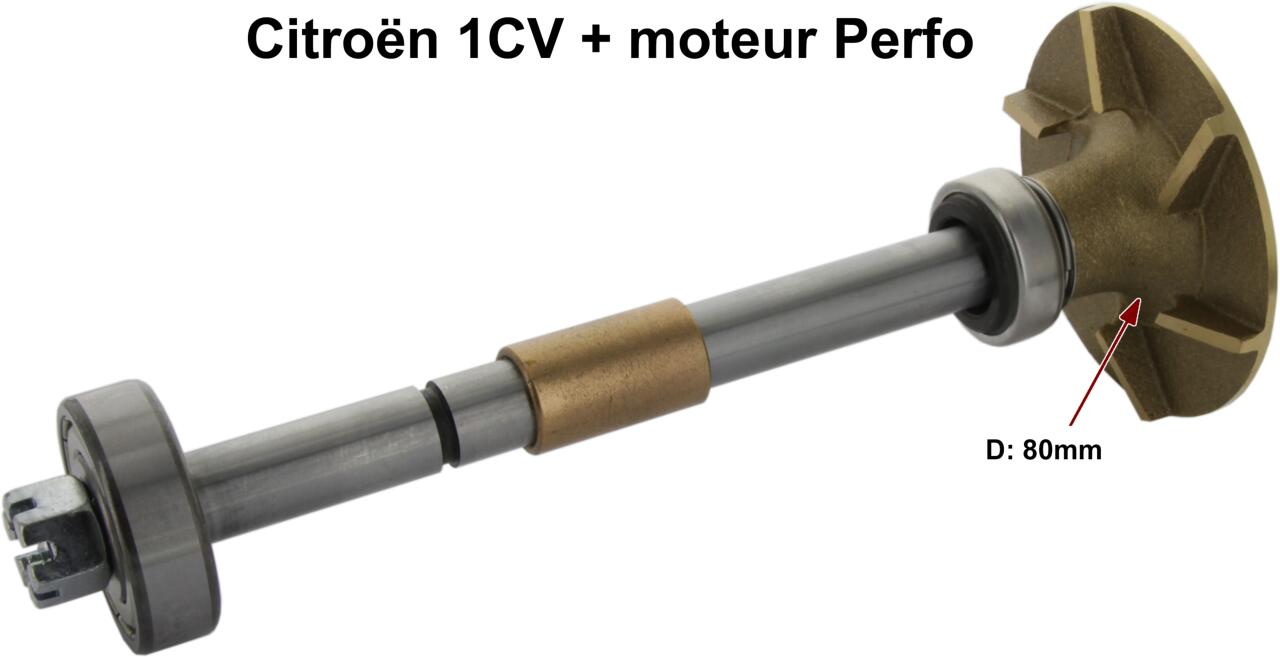 Wasserpumpen Reparatursatz. Passend für Citroen 11CV D + Perfo Motor. Durchmesser Pumpenrad: 80mm.