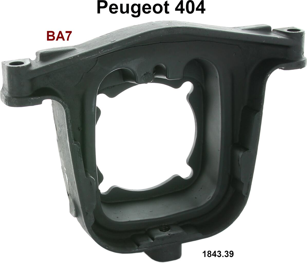 P 404, Getriebehalterung hinten. Passend für Peugeot 404. Für Getriebe BA7. Diese Halterung kann auch für das C3 Getriebe verwendet werden