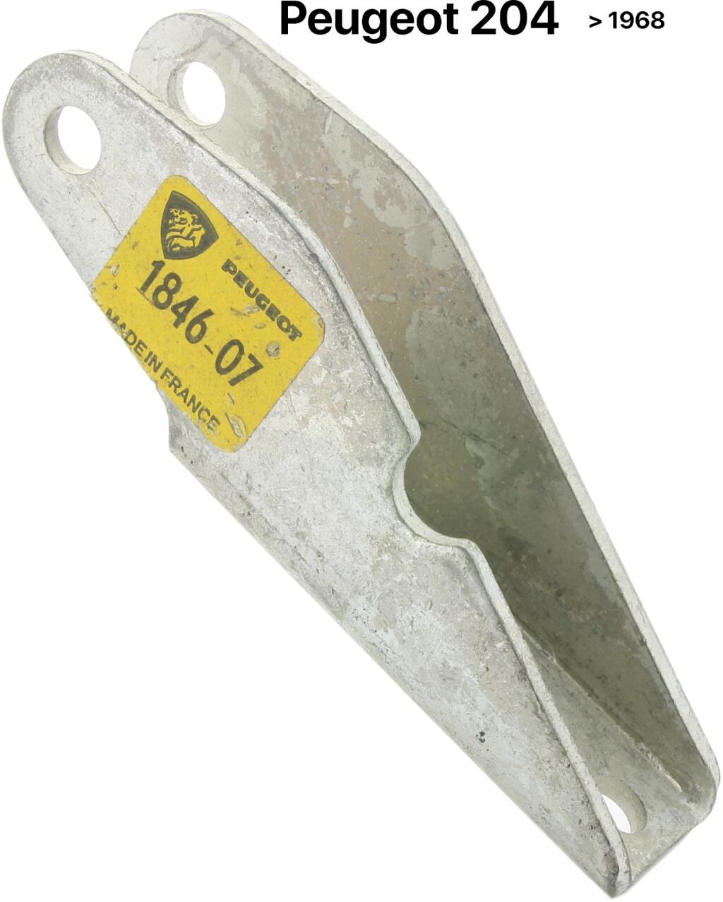 P 204, Halterung für die Motoraufhängung, oben an dem Motor (links + rechts). Passend für Peugeot 204, bis Baujahr 1968. Per Stück