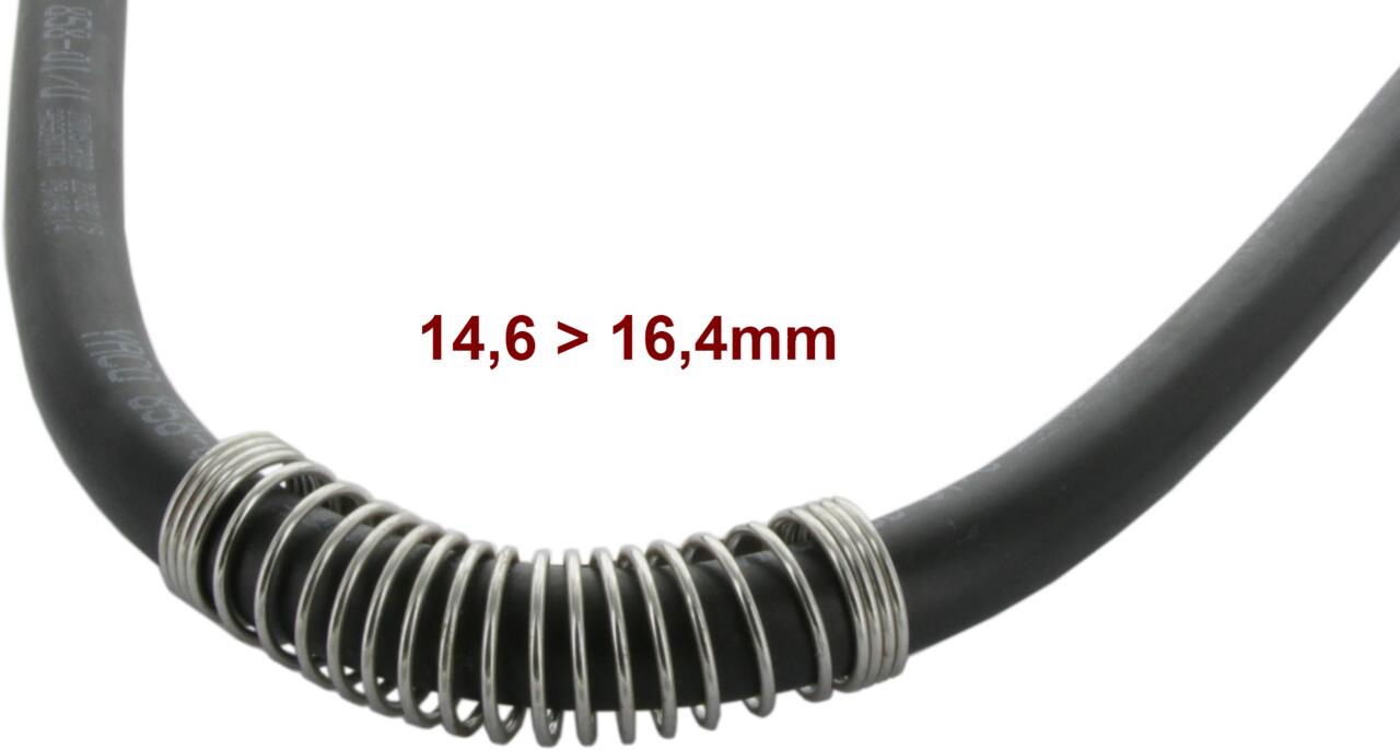 Schlauch Biegemanschette. Passend für Schlauch Aussendurchmesser von 14,6 > 16,4mm. Länge: 65mm