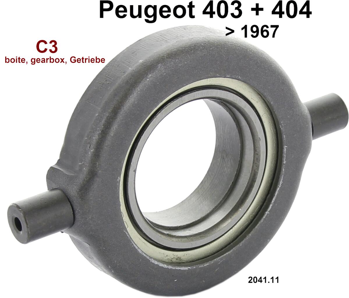 P 403/404, Ausrücklager, für C3 Getriebe (nicht für BA7 passend). Passend für Peugeot 403 + 404, bis Baujahr 1967 (ausgenommen 403 U8
