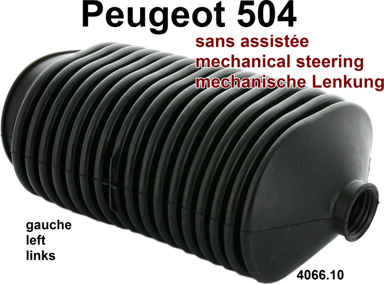 P 504, Lenkmanschette (für mechanische Lenkung), links. Passend für Peugeot 504. Ovale Öffnung 65/50mm. Gegenüber Öffnung: 18mm