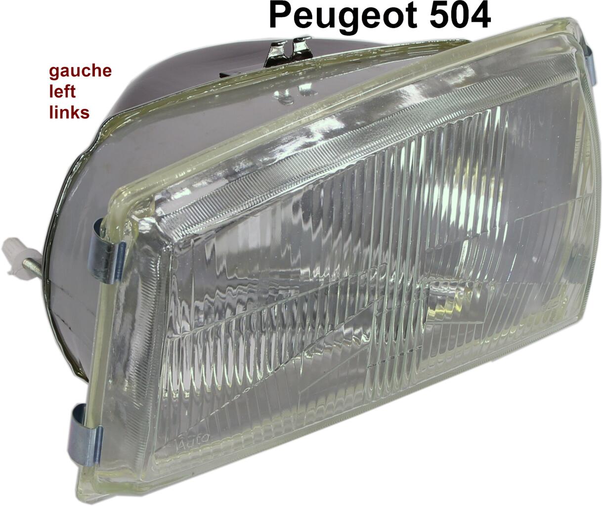 P 504, Scheinwerfer vorne links, Bilux.