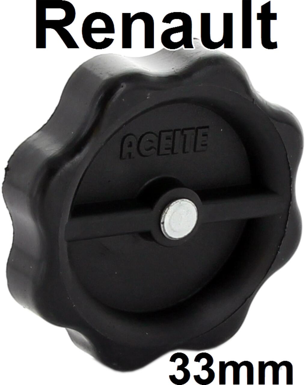 Öleinfülldeckel (Deckel Ölverschluss) 33 mm. Passend für Renault R4, R5, R6, R8, R10, R12.