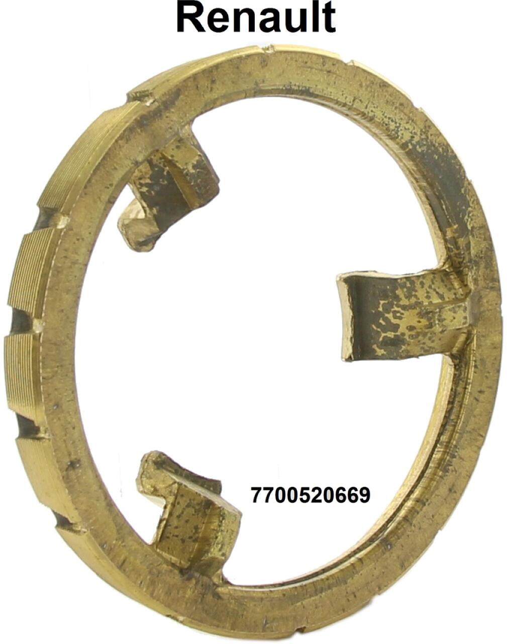 Synchronring für den 1 Gang. Passend für Renault R4, R5, R6. Außendurchmesser ca. 79,9mm. Höhe ca. 16mm. Or. Nr. 7700520669