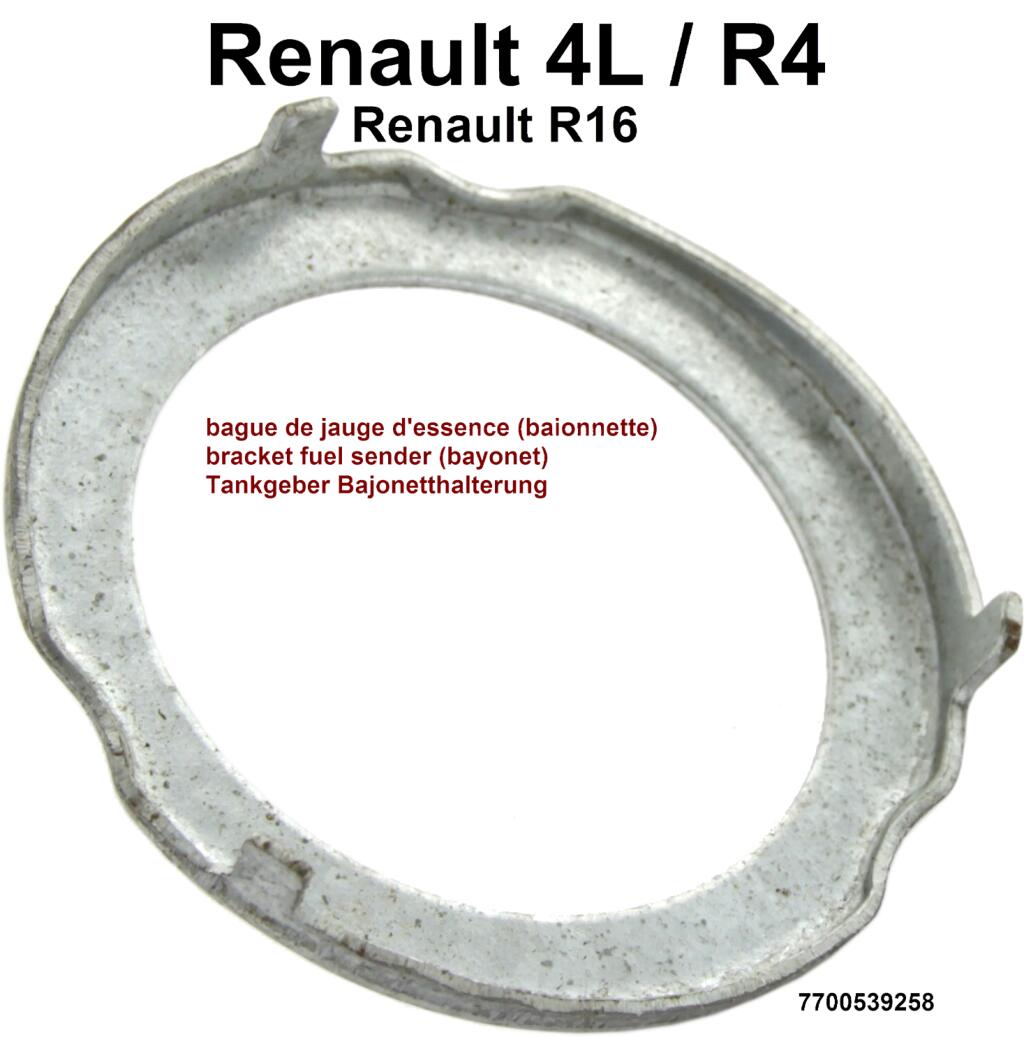 R4/R16, Tankgeber Bajonetthalterung. Passend für Renault R4 (letzte Version) und R16. Or. Nr. 7700539258