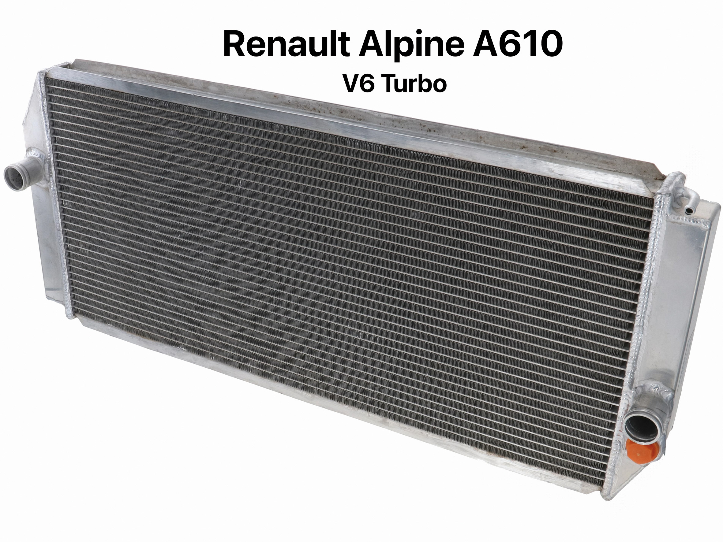 A610 V6 Turbo, Kühler aus Aluminium. Passend für Alpine A610 V6 Turbo. Abmessung: 670 x 308 x 40mm. Der Kühler ist in Handarbeit gefertigt worden