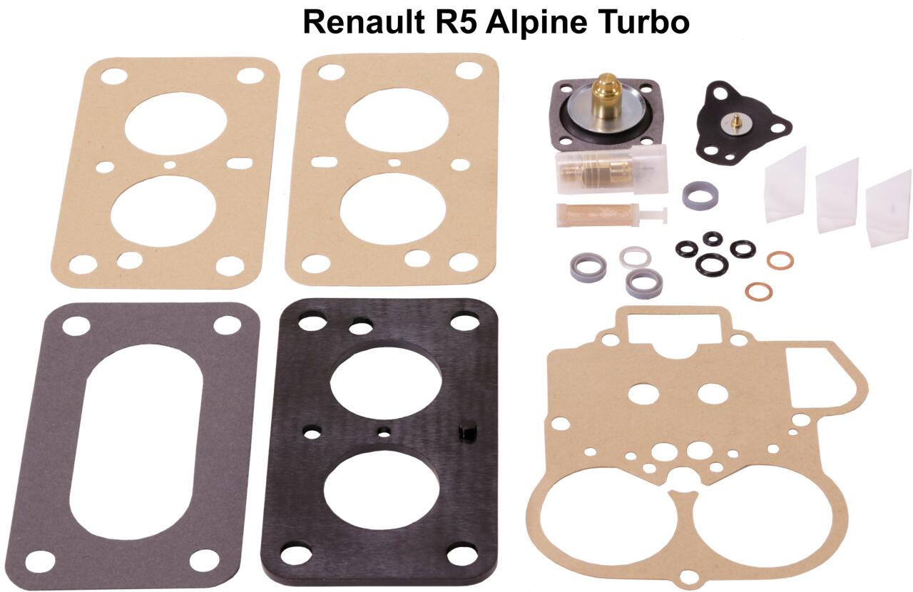 Vergaser Reparatursatz Weber 32DIR 75/100. Passend für Renault R5 Alpine Turbo.