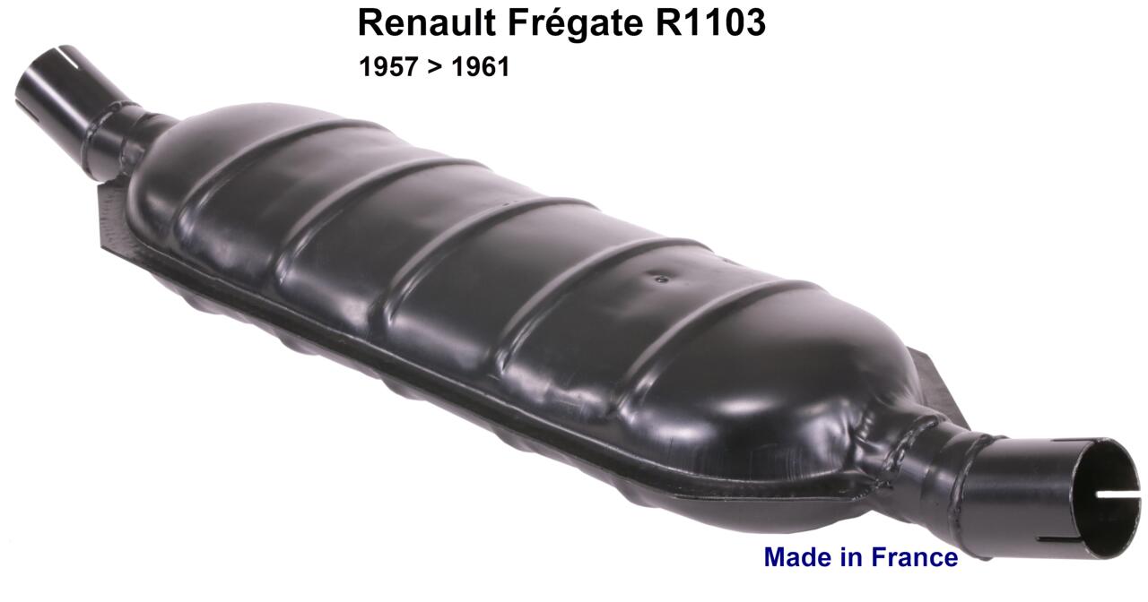 Fregate, Schalldämpfer vorne, passend für Renault Fregate R1103. Verbaut von 1957 bis 1961. Stutzen Innendurchmesser 45 / 51 mm