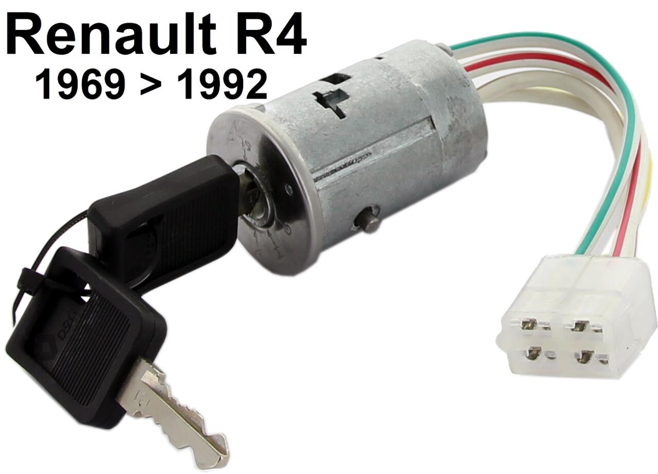 Zündschloss, ohne Schließzapfen für das Lenkradschloss. Passend für Renault R4. Nachbau