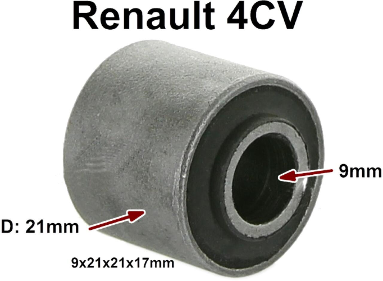 4CV/Fregate, Silentbuchse für den Hebel-Stoßdämpfer, in der Verbindungsstange (Koppelstange). Passend für Renault 4CV + Renault Fregate