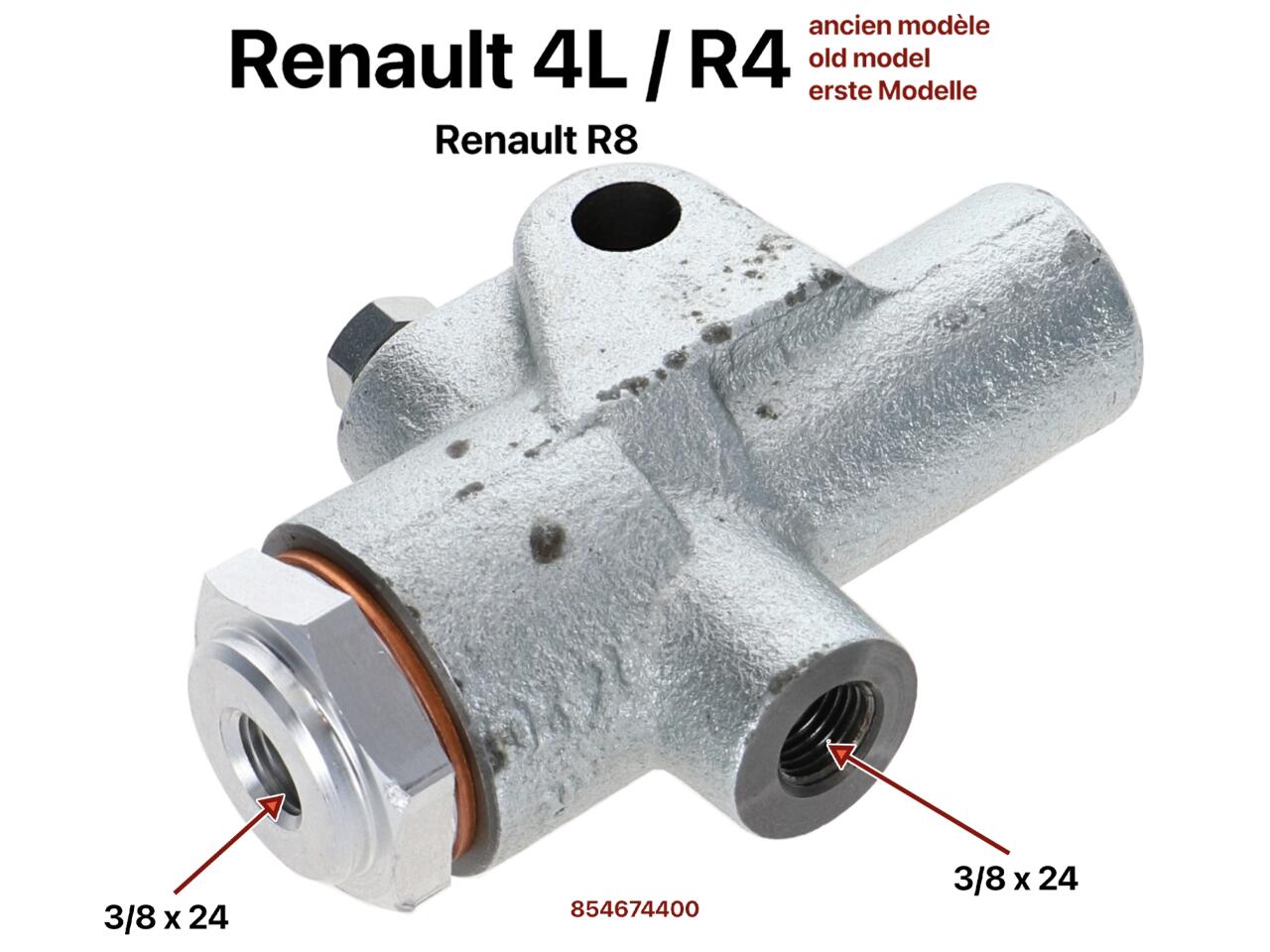 R4/R8, Bremskraftregler für Renault R4 altes Modell. Renault R8. Or. Nr. 854674400