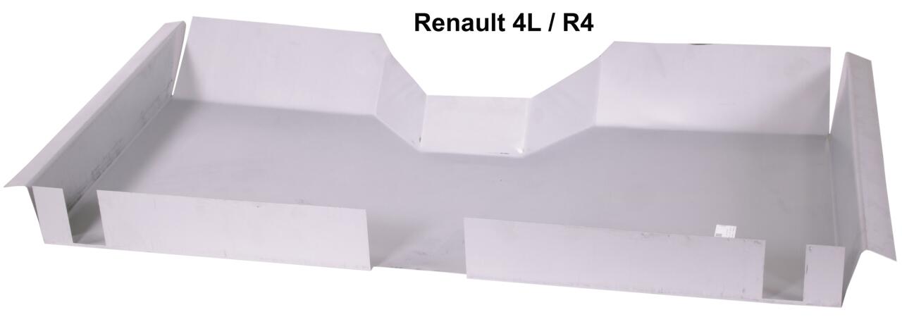 R4, Bodenblech innen vorne (vor dem Querholm). Reparaturblech ohne Sicken. Passend für Renault R4. Made in Europe.