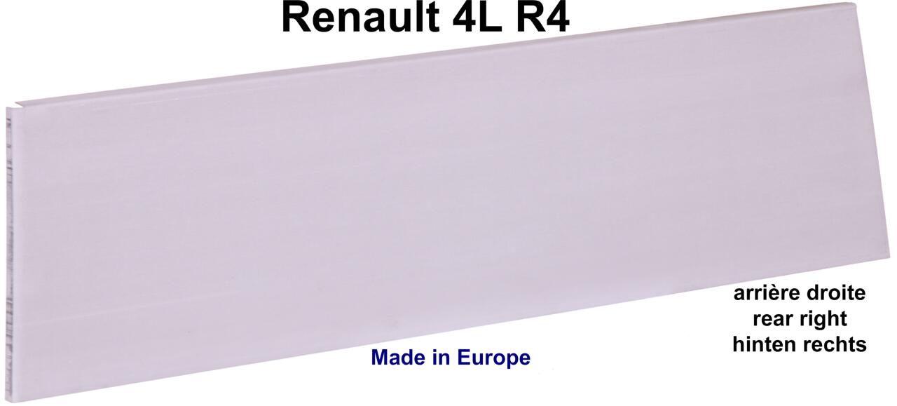 R4, Türblech außen, klein (Reparaturblech). Hinten rechts. Passend für Renault R4. Made in Europe.