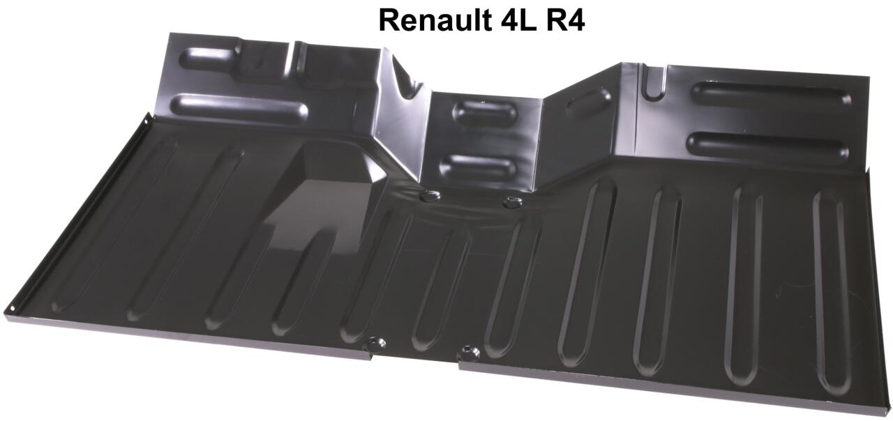 R4, Bodenblech komplett, innen vorne (zwischen Querholm unter den Sitzen und der Stirnwand). Passend für Renault R4