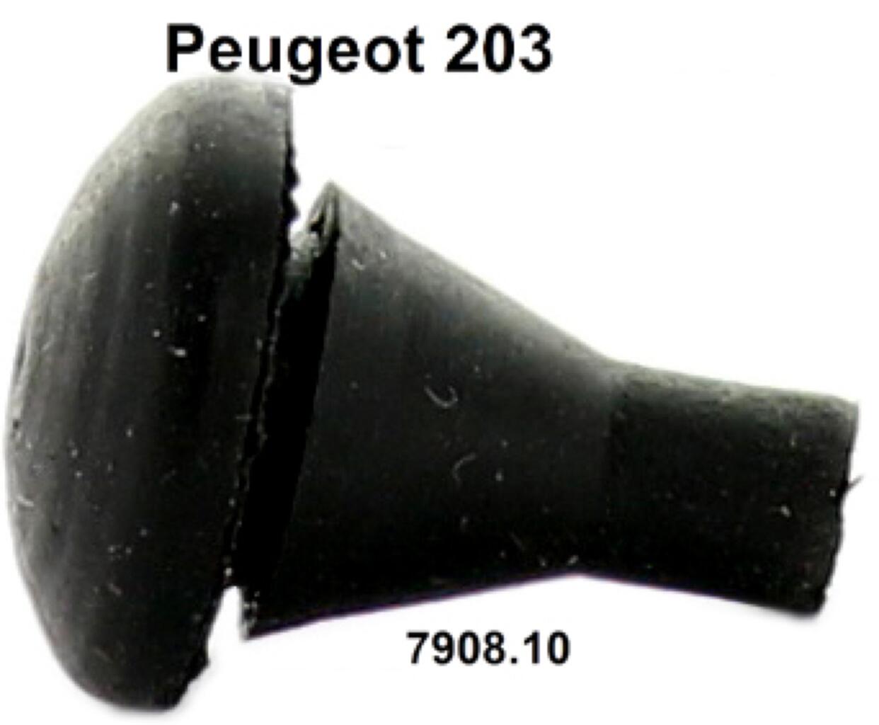 P 203, Gummistopfen Motorhaube und Vorderwagen. Passend für Peugeot 203. Or. Nr. 7908.10
