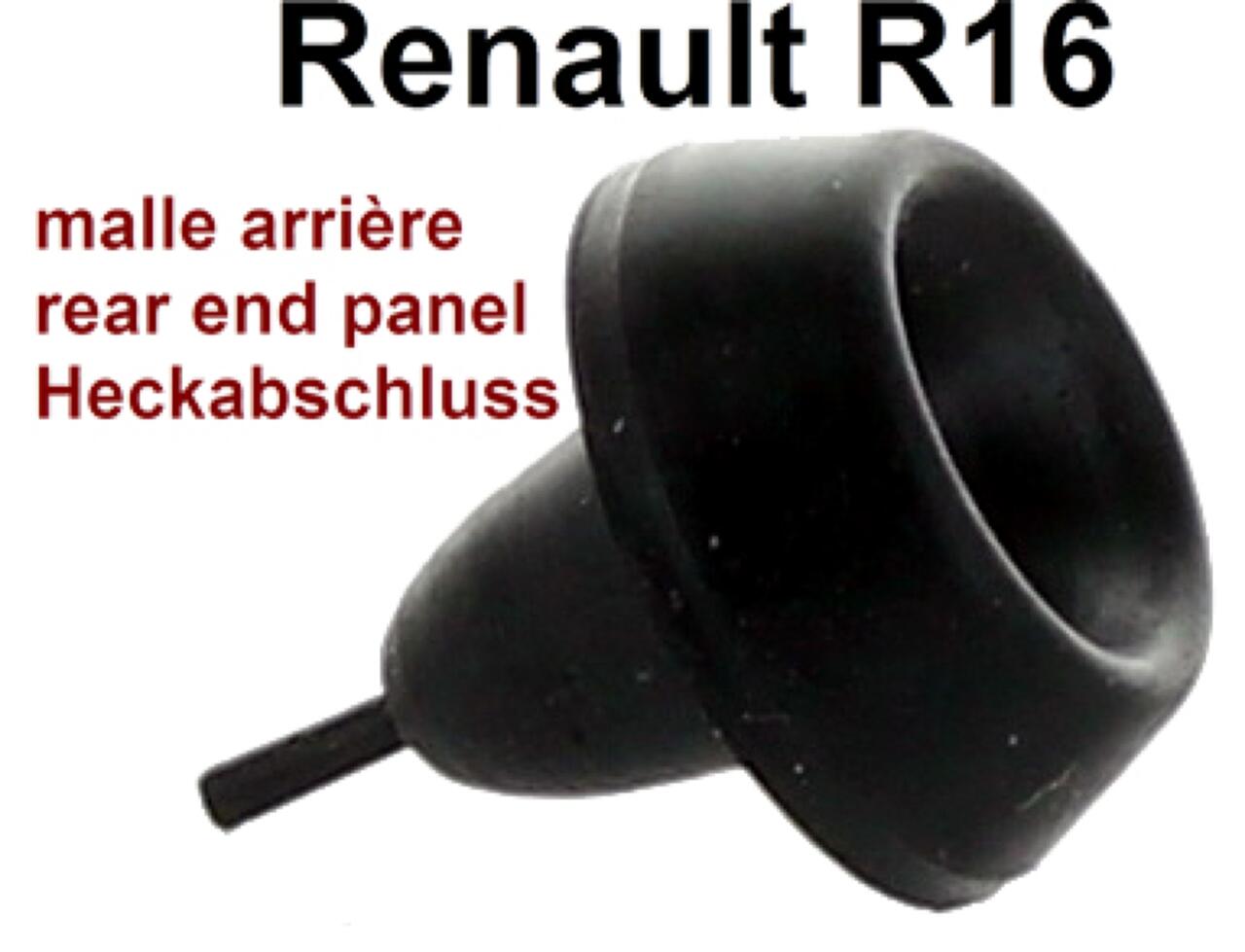 R16, Gummipuffer auf dem Heckabschlußblech (Kofferraumklappe). Passend für Renault R16. Or. Nr. 0608214100 + 7700554557