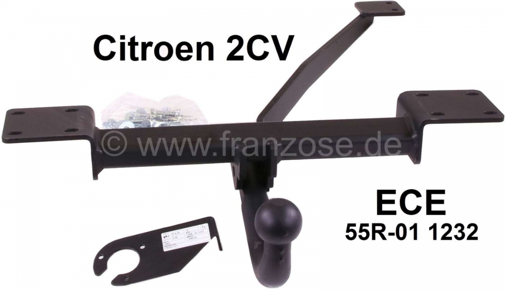 Citroen-2CV - Trekhaak voor Citroen 2CV, Dyane. De trekhaak wordt geleverd met ECE-goedkeuring! Hij is g