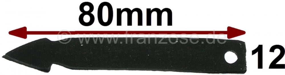 Citroen-2CV - Rubberen kabelbinders, als origineel. 80 mm lang