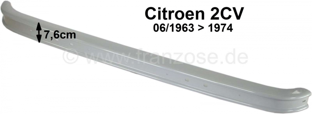 Citroen-2CV - Achterbumper voor Citroen 2CV. Lage versie. Gemonteerd van 06/1963 tot 1974, de bumper wor