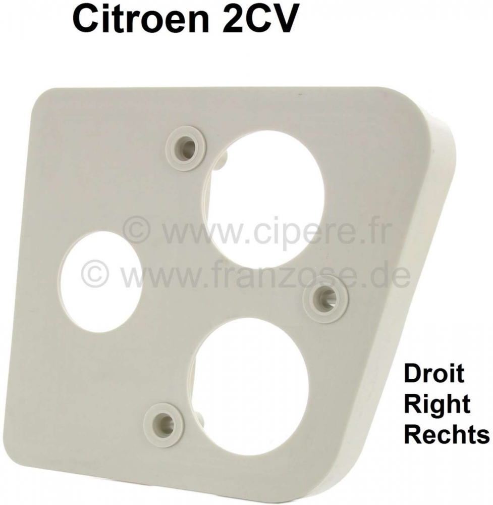 Citroen-2CV - Afstandsbus achterlicht, rechts achter. Geschikt voor Citroen 2CV. Kleur grijs. Of. Nr. AZ