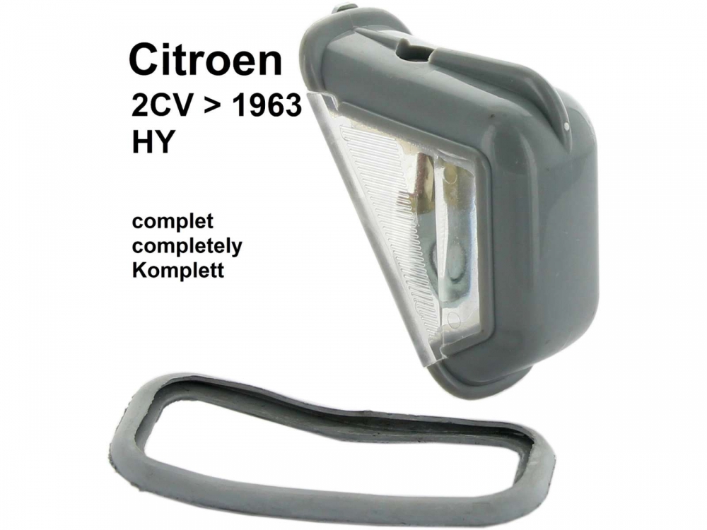 Citroen-2CV - Complete kentekenplaatverlichting, centraal (voor gedeelde kentekenplaten), voor Citroen 2