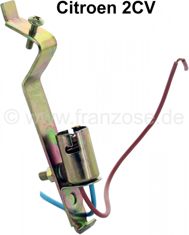Renault - Contactdoos - lampbevestiging voor achterlicht, Citroen 2CV met schuin achterpaneel. Repro